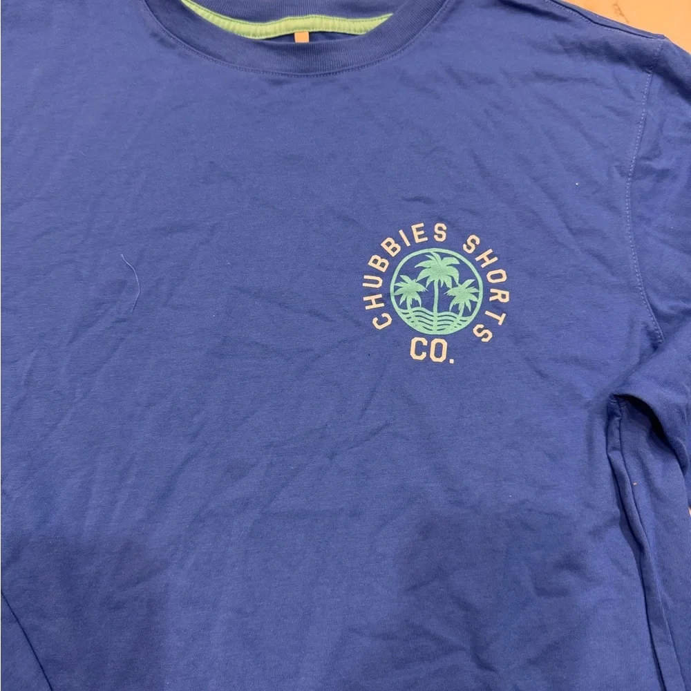 Chubbies Vibrant Blue Long Sleeve Tee - Picture 2 of 4